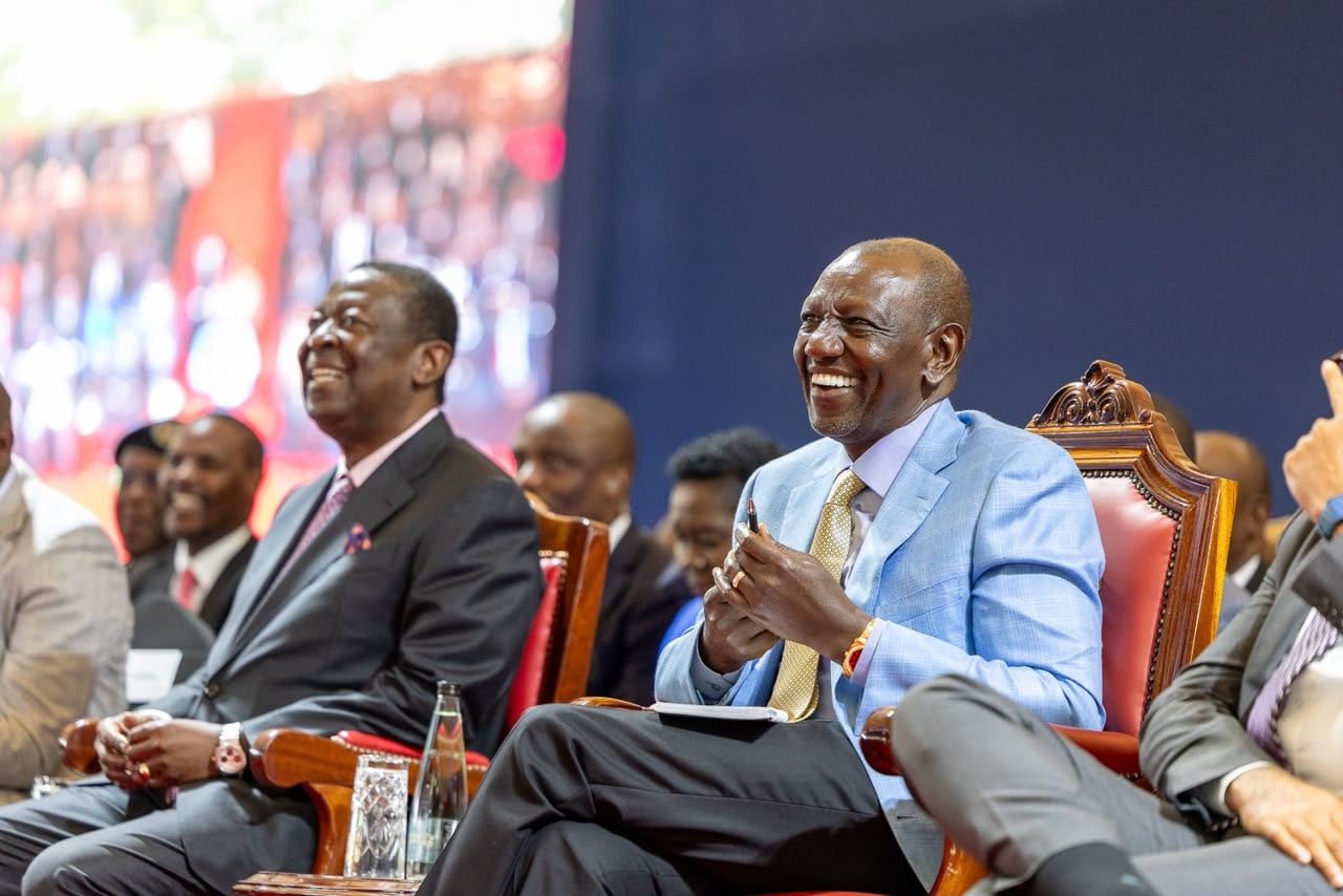 File image of President William Ruto during an engagement with village elders at State House.